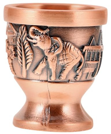 Ciieeo Vintage Copper Wine Glass Tea Glass Cups Delicate Goblet for Desktop Decor Multi-Function Liquor Cup