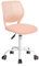 FurnitureR Bunte Schreibtischstuhl, Modernes verstellbares Design Computer Sitz, Swivel Armless Stuhl, Kinderzimmer, Home Office Task Chair, Pfirsich rosa M