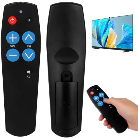 LYPPUL Senioren Fernbedienung tv mit großen Tasten, Universal Fernbedienung, Einfach zu Bedienen und Einzurichten, Senioren Fernbedienung für TV und Kabel IR Geräte, Geeignete ältere Menschen