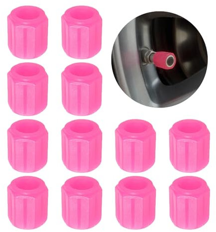 16 Stück Fahrrad Ventilkappen Led,Reflektierende Leuchtende Ventilkappen Auto Leuchtend,Universelle Fluoreszierende Autoreifen,Ventilkappe Reifenventilkappen für Autos Ventildeckel (16 Rosa)