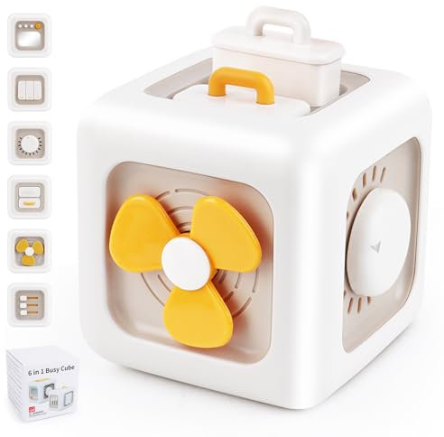 6 In 1 Giochi Montessori 1 Anno Cubo Occupato Giochi Bambino Regali Bambini Cubo Montessori Giochi Bambini Montessori Regalo Bambina Giocattoli per Bambini per Bambine 1 a 3 Anni Giocattoli da Viaggio