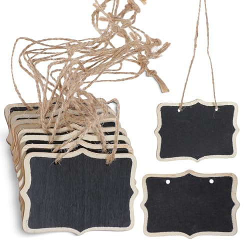 20 Stück Holz Kreidetafel Zum Aufhängen Klein 6x8.5cm Mini Tafel Kleine Tafel