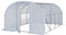 TOOLPORT Foliengewächshaus Gewächshaus 3x4m Premium mit schwenkbarer Türkonstruktion PE-Plane 180 g/m² weiß transparent
