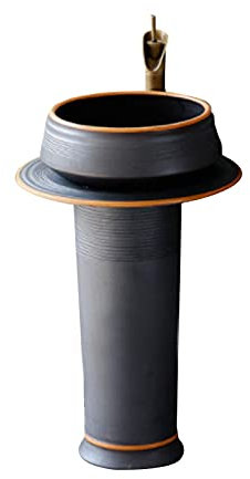 asdchZen Aufsatzwaschbecken für den Innen- und Außenbereich, Art-Einteiliges Standwaschbecken mit Ablaufloch, Badezimmerarmaturen, für den Innen- und Außenbereich,C,55x45x80cm,F-55x45x80cm