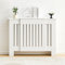 TUKAILAi Extendable Radiator Cover 75-105cm Length Adjustable Wooden Radiator Shelf Protection Vertical Slat Cabinet Girll for Living Room Bedroom Office White Large