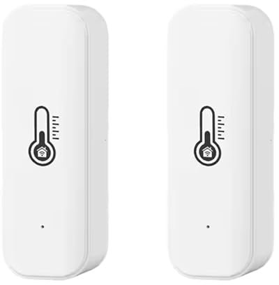 Thermomètre et hygromètre intelligent WiFi Tuya, compteur d'humidité, blanc, noir, thermomètre intelligent, Alexa/Google Assistant thermomètre WiFi (Blanc)
