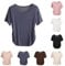 White Modal Tshirt Women T-Shirts With Built In Bra Short Sleeve Tops Lightweight Summer Tee Loose Fit Yoga-Shirts Blouses Ladies Comfort Camisole Gym Cotton Tunic
