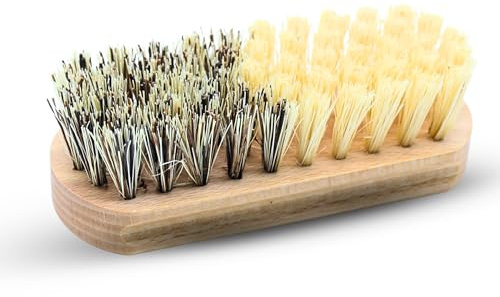 DOJA Barcelona Cepillo Madera para Vegetales - Madera de Haya - para Frutas - Cepillo Cocina con Diseño Ergonomico para Champiñones y Verduras - Cepillo Setas - Cepillo para Patatas y Hortalizas