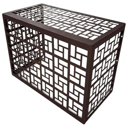 Cache-unité Extérieure pour Climatiseur Split, en Aluminium, pour Climatiseur et Pompe a Chaleur, Design Ajouré(99x50x67cm/39x19.7x26.4in)
