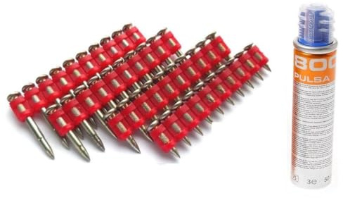 Chiodi in acciaio e cemento 3,0 x 27 mm HC6 Gas per spit Pulsa 800 P27 P40 P65