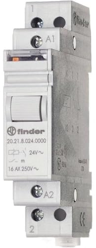 Finder Serie 20 – Schaltwerk Bipolar 1 Kontakt offen + Kontakt geschlossen 12 VDC AgSno2 Rail