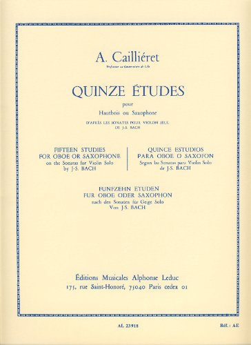 André Cailliéret: 15 Etudes (Oboe solo). Für Oboe, Saxophon