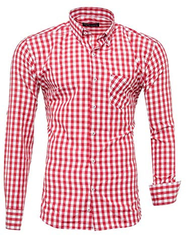 Kayhan Homme Chemise, Carreaux K-2014 Red XL