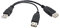 chenyang USB 2.0 Y Splitterkabel USB 2.0 Stecker auf Buchse Daten Ladekabel Verlängerungskabel mit zusätzlichem Stromversorgungsanschluss