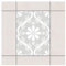 Pattern Design GmbH Fliesenaufkleber - Blumen - hellgrau 20cm x 15cm - Setgröße: 10 Stück