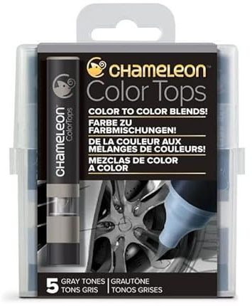 Chameleon Gray Tones Color Tops - Pack of 5