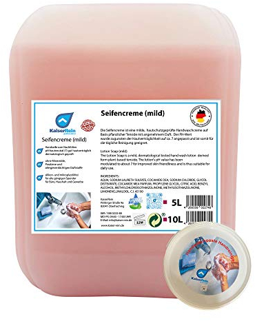 KaiserRein Handwaschpaste 500 ml + Milde Seife 10 l Kanister zum nachfüllen vorhandener flüssig Seifenspender Seife Nachfüller Flüssigseife Handseife