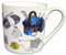 Knitting Pint Mug - Bone China Mug Decorated All Round with Our own Different Knitting Design