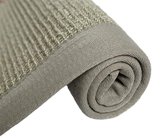 LIVEINU Sisal Natur Teppich mit rutschfest Sisalteppich Modern Hochwertige Bordüre Flachgewebe Sisal Läufer Teppich Fußmatten Für Schlafzimmer 40x160cm Grün