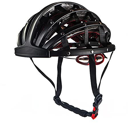 Heemtle Casco da Bicicletta Pieghevole Caschi da Bicicletta Portatili di Sicurezza Portatili Leggeri e Leggeri City Bike Sport Casco da Ciclismo per Il Tempo Libero (Regolabile:56cm-62cm)