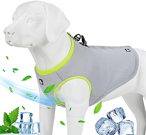 MOKCCI Truelove kühlweste für Hunde Hund Kühlweste Geschirr Kühler Jacke mit Verstellbare Reißverschluss für Outdoor Jagd Training und Camping