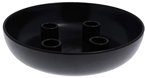 Storefactory - Granholmen - Adventsleuchter, Kerzenleuchter, Adventskranz - Farbe: Schwarz - Keramik - Maße (DxH): 21 x 5 cm