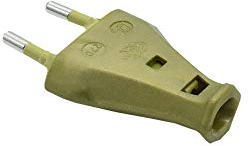 Eurostecker Gold 250V 2,5A SK II – Flache Ausführung CEE 7-16 Stromstecker für 2-adrige Kabel