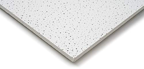 Pack of 10 Fine Fissured Suspended Ceiling Board Acoustic Tiles 595mm x 595mm Fit in 600mm x 600mm (Fine Fissured)