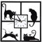 Haofy 3D Black Cat Acryl Wanduhr Ultra Mute Moderne Wandaufkleber Uhr Cat Clock Silent Acryluhr Mute Kreative Uhr Quarzuhr für Wohnzimmer Schlafzimmer Küche Home Decor