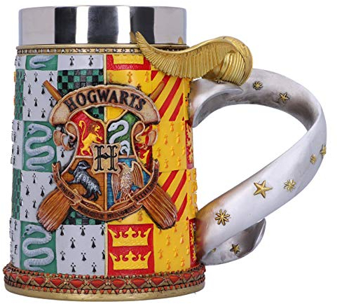 Nemesis Now B5614T1 Harry Potter – Chope à bière de Collection – Motif : Quidditch Vif d'or – Cadeau pour Fan et Passionné – Qualité Supérieure – Jaune et Argenté – 15,5 CM, Résine, 15,5cm