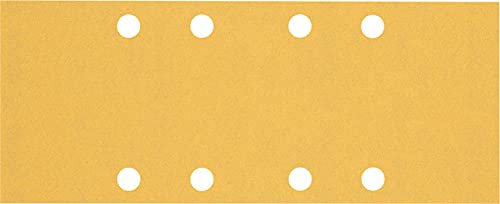 Bosch Professional 10x Carte abrasive Expert C470 con 8 fori (per Legno duro, Vernice su legno, 93x230 mm, Grana 120, accessorio Levigatrice orbitale)
