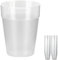 Grizzly Juego de vasos plastico duro reutilizable I Juego de 20 vasos transparentes de 0,25 L I vajilla I Apilables I Aptos para lavavajillas I camping accesorios