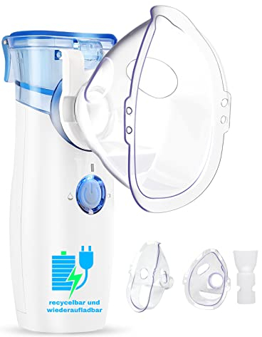 Rechargeable Portable Inhalators Machine Mini steam Atomiser for Kids and Adults Travel and Home Daily Use Gifts(Blue)