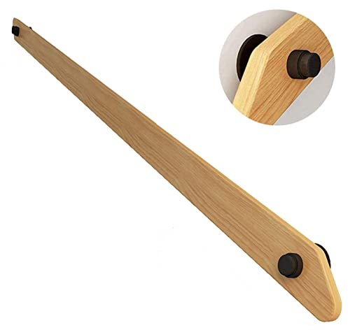 Handläufe für Treppen Hölzerner Handlauf-Komplettkit (1ft- 20ft), Zuhause Gegen Die Wand-Loftor-Korridor-Tragstange Indoor Outdoor Ältere Kinder Rutschfeste Sicherheitsgeländer Terrassendielen Gleis F