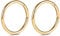 Hengkaixuan 12G 2Pcs G23 Titan Nase Ring Hingen Segment Clicker Nahtloser Nasenring Septum Schmuck Conch Knorpel Helix Tragus Ohrringe Sleeper Piercing 16mm Gold