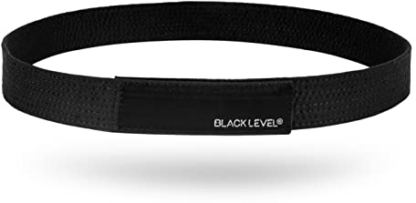 BLACKLEVEL Schnallenfreier Gürtel | Herren und Damen | Metallfreier Gürtel | Komfortabel und Leicht | Klettverschluss | Präzise Passform (Schwarz, XL (101-105 cm taille))