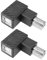 Create idea 2PCS USB 2.0 Type-B Printer Adapter 90 Degree Type-B Male to Female Converter 480 Mbps Data Transfer Speed for Printer Scanner (Left Angle & Right Angle)