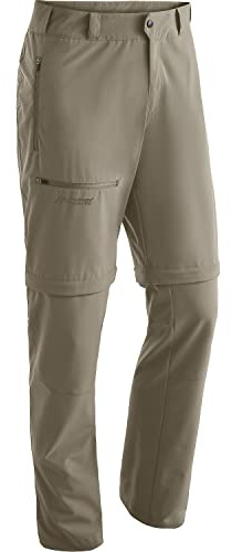 Maier Sports M Latit Zip Braun - Schnelltrocknende elastische Herren Zip-Off Outdoorhose, Größe 50 - Farbe Coriander