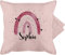 Kissenbezug - Boho Regenbogen I Boho Rainbow - 50 x 50 cm - Hellrosa - personalisiertes Kissen Name Bohemian Kita kuschelkissen regenbogenkissen individuell personalisierter Pillow Bedrucken selbst