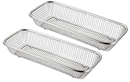 Happyyami Besteckhalter Aufbewahrungsbox 2 -Geschirrspüler-Besteckkorb, Metallgitter, Besteckkorb, Flacher Aufbewahrungsbehälter Für, Kochutensilien Küche Tisch Organizer Besteckkorb