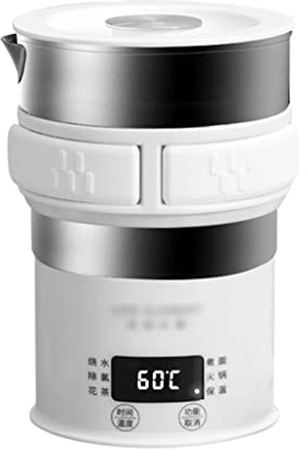 Bouilloire électrique pliable Bouilloire électrique for voyage Bouilloire pliable de 0,5 L/17,5 oz avec fond en acier inoxydable Bouilloire portable for camping Bouilloire électrique
