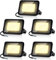 Ansobea LED Strahler Außen 20W, LED Außenstrahler Superhell 1700LM, 3000K Warmweiß IP66 Wasserfest Baustrahler, Led aussenstrahler für Hinterhof,Auffahrt,Garage,Garten（5pcs）