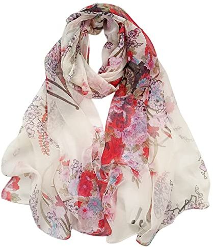 FAIRYGATE Schals für Damen Seidentuch Haare Seiden Tuch Damen Eleganter Sommer Schal für Frauen Hochwertiges Seidentuch Seidenschal Halstuch und Chiffon Stola Dezent Stilvoll A4707