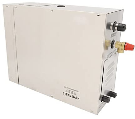 EBAYTV Saunaverdampfer Handelsübliche selbstdrainäre Edelstahl-Dampfgeneratorsystem Home Dampf Bad Spa Duschgenerator 6kW Elektrischer Dampfbadgenerator