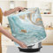 Poceacles Housse anti-poussière pour autocuiseur à imprimé marbre bleu pour mijoteuse de 3 litres, housse anti-poussière pour cocotte à riz, housse avec poche et poignée, taille S