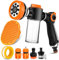 8-in-1 Gartenschlauchdüsensprüher Upgrade Pup Jet Hundewäsche mit 100 cc Seifenspenderflasche und Hundeduschbürste, ideal zum Bewässern von Blumen, Autowäsche, Hunde- und Pferdebaden