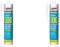 Everbuild Everflex 500 Bath and Sanitary Silicone, Anti-Fungal Silicone Sealant, White, 295 ml (Pack of 2)