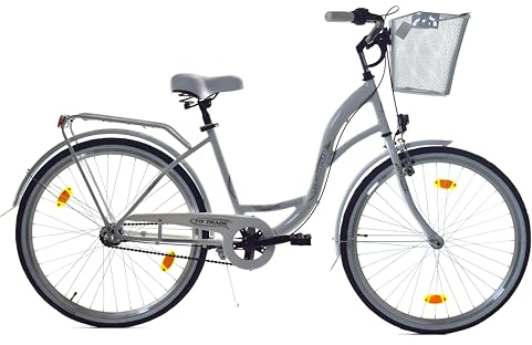 T&Y Trade 26 Zoll Kinder Mädchen City Fahrrad Mädchenfahrrad Bike Rad Nexus Nabenschaltung STVO Beleuchtung Rücktritt Reflex Weiß Weiss 3 Gang