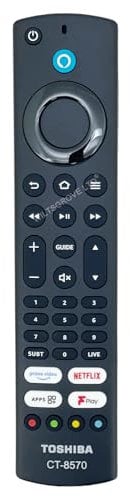 Original Fire TV Remote Control for Toshiba CT-8570 Compatible with 65QF5D53DB Smart 4K UHD HDR QLED