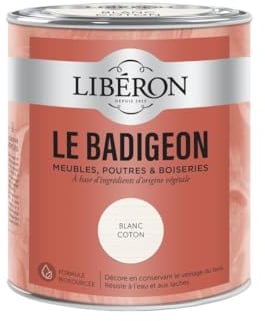 Libéron Le Badigeon Meubles, poutres et boiseries, Blanc Coton 0,75L